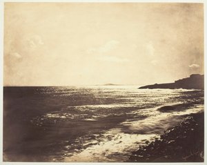البحر الأبيض المتوسط مع جبل أجده ، 1857. بواسطة غوستاف ليجراي