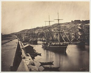 ميناء ومدينة Sète-Mediterranean Port et Ville de Sète-Mediterranée ، 1857. بواسطة غوستاف ليجراي