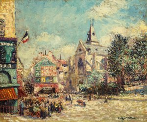 كنيسة سانت ميدارد وطريق موفيتارد في باريس ؛ L "Eglise Saint-Medard and Rue Mouffetard، Paris، 1903