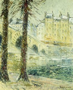بونت ماري في الثلج ؛ Le Pont Marie ، تأثير الثلج ، ج .1926