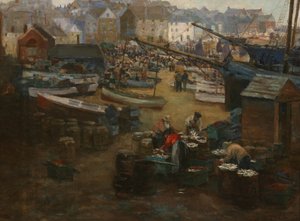 تعبئة الأسماك ، سانت آيفز ، 1909 بواسطة جويندولين مارجريت هوبتون