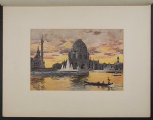 مبنى الإدارة تأثير المساء بواسطة HD نيكولز