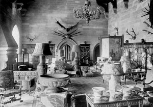 القاعة الكبرى ، قلعة وارويك ، 1924-1926. بواسطة HN King
