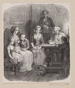 رسم توضيحي لـ "كل شيء في مكانه الصحيح" في HC Andersen ، "Eventyr og Histories" ، المجلد 2 بواسطة إدوارد كريتزشمار