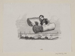 رسم توضيحي لـ "The Flying Suitcase" في HC Andersen ، "Fairy Tales and Stories" ، المجلد 1 بواسطة إدوارد كريتزشمار