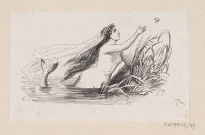 رسم توضيحي لـ "The Little Mermaid" في HC Andersen ، "Fairy Tales and Stories" ، المجلد 1 بواسطة إدوارد كريتزشمار