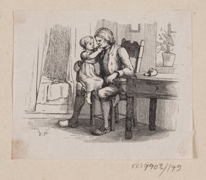 رسم توضيحي لـ "Ib and Little Christine" في HC Andersen ، "Eventyr og Histories" ، المجلد 2 بواسطة إدوارد كريتزشمار