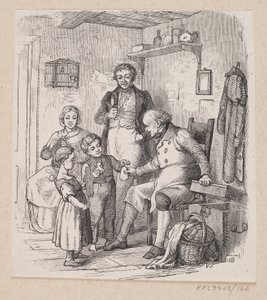 رسم توضيحي لـ "تحت شجرة الصفصاف" في H.C. أندرسن ، "حكايات وقصص خرافية" ، المجلد 2 بواسطة إدوارد كريتزشمار