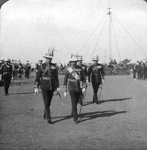 الملك جورج الخامس 1865-1936 مع العميد السير ر. غريمستون ، دلهي ، الهند ، 1912.