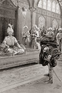 زيارة السير أنتوني شيرلي لبلاط الشاه عباس الكبير ، بلاد فارس عام 1599 ، من تاريخ الأمم في هتشنسون ، عام 1915