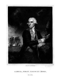 صموئيل هود ، غطاء الفيكونت الأول ، أميرال بريطاني ، 1831.