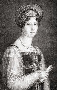 Mademoiselle Mars ، منقوش بواسطة La Plante ، من "Histoire de la Revolution Française" بواسطة Louis Blanc (1811-1882) بواسطة H. de la Charlerie