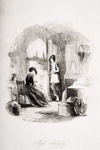 السيدة جيليبي ، رسم توضيحي من "منزل كئيب" تشارلز ديكنز (1812-1870) نشر عام 1853