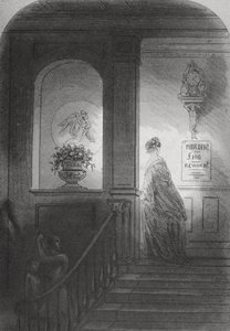 الظل ، رسم توضيحي من "منزل كئيب" تشارلز ديكنز (1812-1870) نشر عام 1853 بواسطة هابلوت نايت براون