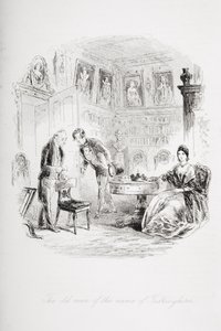 الرجل العجوز من اسم Tulkinghorn ، التوضيح من "منزل كئيب" بواسطة تشارلز ديكنز (1812-1870) نشر 1853 بواسطة هابلوت نايت براون