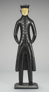 Sea Captain Figure ، جزر كوين شارلوت ، كولومبيا البريطانية ، حوالي عام 1840 (الأرجيليت والعاج) بواسطة هيدا