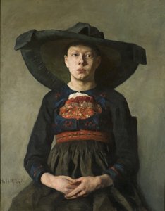 فتاة فلاحية بافارية ، 1885-1887