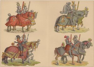 فرسان على ظهور الخيل (لون ليثو) بواسطة هانز (بعد) بورغكمير
