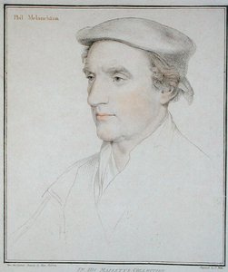 صورة لفيليب ميلانتشتون (1497-1560) نقشها فرانشيسكو باتولوزي (1727-1815) 1792 (نقش) بواسطة هانز (بعد) هولبين الأصغر