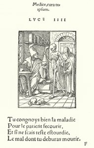 The Physician (engraving) بواسطة هانز (بعد) هولبين الأصغر