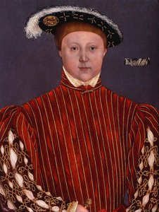 لوحة "صورة إدوارد السادس (1537-1553) ملك إنجلترا" "لدائرة هانز هولبين الأصغر بواسطة هانز (دائرة) هولبين الأصغر