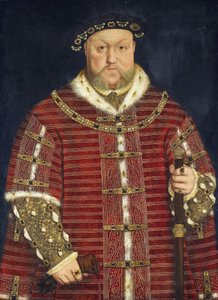 هنري الثامن - صورة الملك هنري الثامن ملك إنجلترا par Holbein ، هانز الأصغر ، ورشة عمل. زيت على خشب ، مقاس: ٩٣ × ٦٨ بواسطة هانز (مدرسة) هولبين
