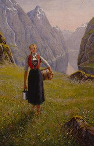 Dairymaid (زيت على قماش) بواسطة هانز أندرياس دال