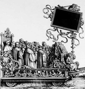 مشهد من موكب Maximilans Triumphal ، c.1516-18 بواسطة هانز برجكمير