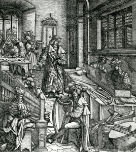 تاريخ الموسيقى ، من رواية "Der Weisskunig" في مدح الإمبراطور ماكسيميليان الأول بواسطة هانز برجكمير