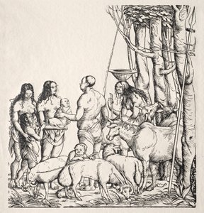 Hottentots مع القطيع. بواسطة هانز برجكمير