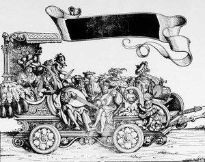 الحاشية الموسيقية ، من موكب النصر ماكسيميليان ، 1516-1818 بواسطة هانز برجكمير