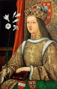 صورة إليانور من البرتغال 1434-1467 ، الإمبراطورة الرومانية المقدسة ، بعد 1468 بواسطة هانز برجكمير الأكبر
