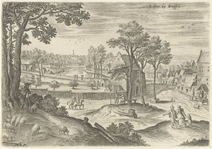 منظر اكسيليس Ixelles بالقرب من Brusselse (العنوان على الكائن) وجوه من منطقة بروكسل (عنوان المسلسل) بواسطة هانز بول