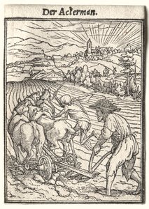 رقصة الموت: The Plowman. بواسطة هانز هولبين