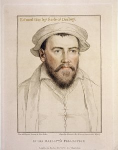 إدوارد ستانلي إيرل داربي (1508-1572) منقوش بواسطة فرانشيسكو بارتولوزي (1727-1815) 1793 بواسطة هانز هولبين الأصغر