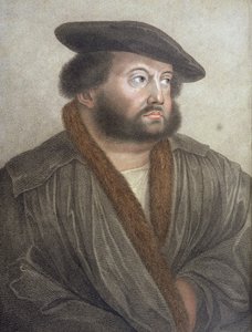 صورة لهانس هولبين (14978-1543) منقوشة بواسطة فرانشيسكو بارتولوزي (1727-1815)