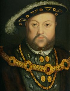 صورة لهنري الثامن (1491-1547) في سلسلة مرصعة بالجواهر وفراء الجلباب