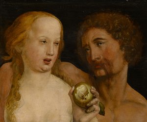 آدم وحواء ، 1517 بواسطة هانز هولبين الأصغر