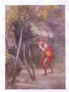 لا! من يوجد هنا؟ إذا كان هناك أي شيء يتحدث مدنيًا (Cymbeline) ، من الأعمال الكاملة لشكسبير المنشورة من قبل جورج هاراب وشركاه المحدودة ، 1920s بواسطة هانز هولبين الأصغر