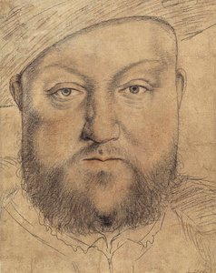 صورة للملك هنري الثامن (هنري الثامن) ملك إنجلترا par Holbein ، Hans ، الأصغر (1497-1543) ، حوالي 1540 - الفحم والباستيل والتفاؤل على الورق المقوى - Staatliche Graphische Sammlung ، ميونيخ بواسطة هانز هولبين الأصغر