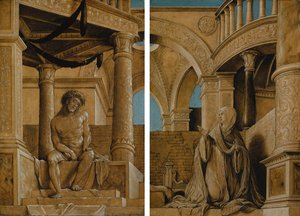 المسيح المتأمل والعذراء مريم ، c.1518-20 بواسطة هانز هولبين الأصغر