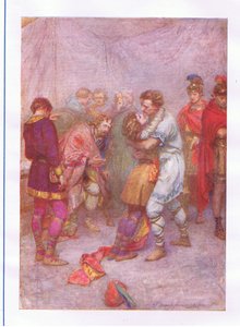 لماذا رميت سيدتك المتورطة منك؟ (Cymbeline) ، من الأعمال الكاملة لشكسبير التي نشرها جورج هاراب وشركاه المحدودة ، 1920s بواسطة هانز هولبين الأصغر