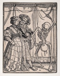 النبيلة ، من رقصة الموت ، كاليفورنيا. 1526 ، تم نشره عام 1538. بواسطة هانز لوتزلبرغر