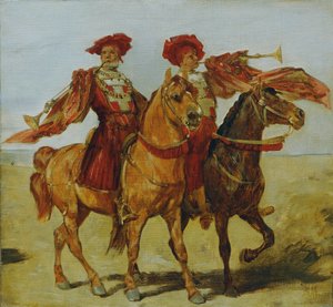 اثنان من اللاعبين على الجعجعة المركبة بواسطة هانز ماكارت