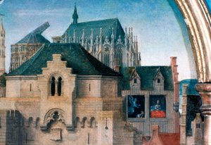 ضريح القديس أورسولا ، المغادرة من كولونيا ، التفاصيل ، 1489 بواسطة هانز مملينج