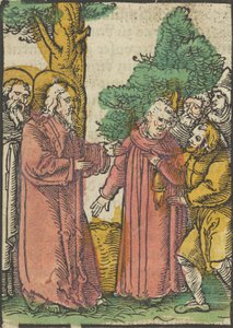 المسيح شفاء الصم البكم ، من Das Plenarium ، 1517.