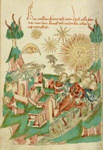نهاية العالم السيدة لودفيغ XV 9 فل. 95v ، 1469 (حبر ، يغسل اللون ، وطباعه على الورق) بواسطة هانز شيلينغ