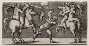 قتال من ثلاثة رجال ، 1546-1547. بواسطة هانز سيبالد بهام