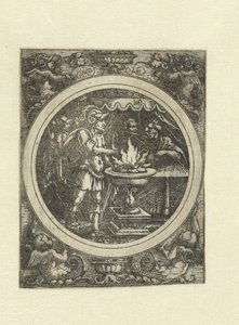 Mucius Scaevola ويده اليمنى في النار بواسطة هانز سيبالد بهام