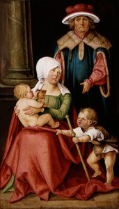 مريم سالومي وزبدي مع ابنيهما يعقوب الأكبر ويوحنا الإنجيلي، حوالي عام 1511 (لوحة زيتية على لوحة)